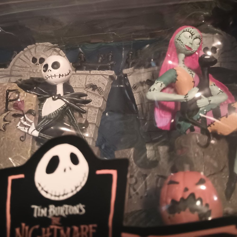 NIB🎄🎃 Nightmare Before Christmas Jack & Sally bookends
